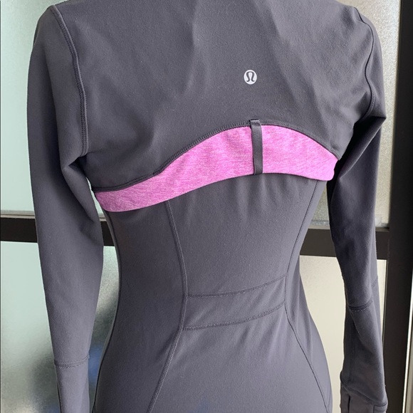 Lululemon jacket, grey with pink, EUC, Size 4 - Picture 4 of 12